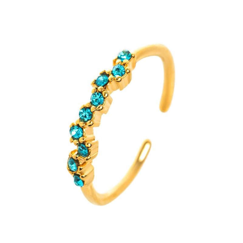 Adjustable Personalized Birthstone Ring
