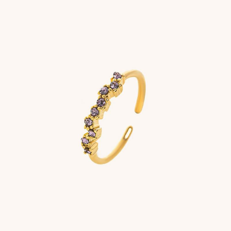Adjustable Personalized Birthstone Ring