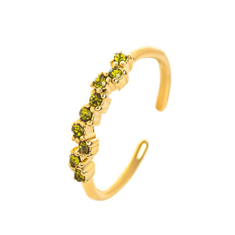 Adjustable Personalized Birthstone Ring