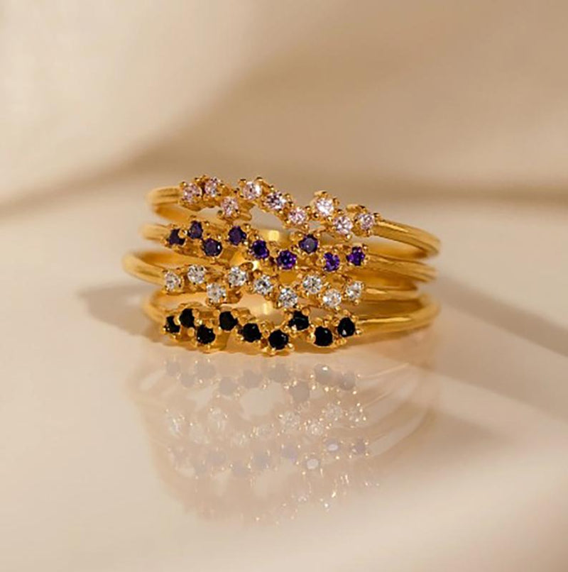 Adjustable Personalized Birthstone Ring