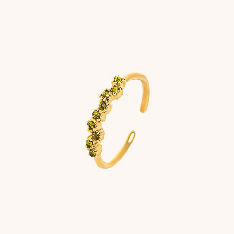 Adjustable Personalized Birthstone Ring