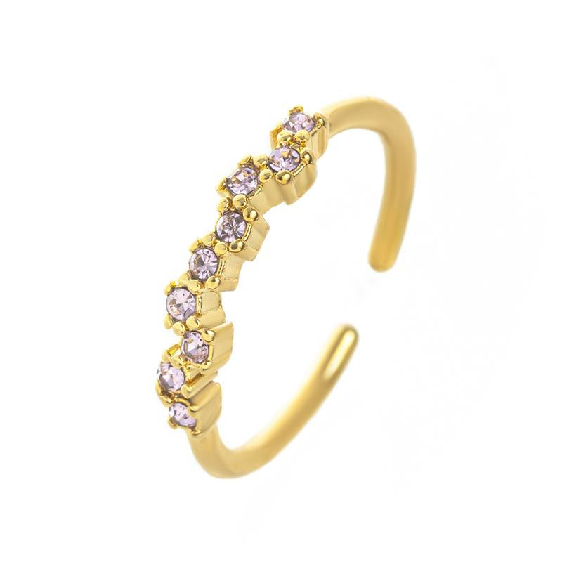 Adjustable Personalized Birthstone Ring