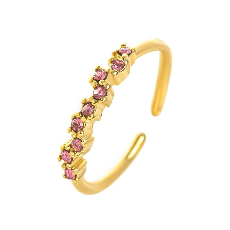 Adjustable Personalized Birthstone Ring