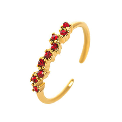 Adjustable Personalized Birthstone Ring