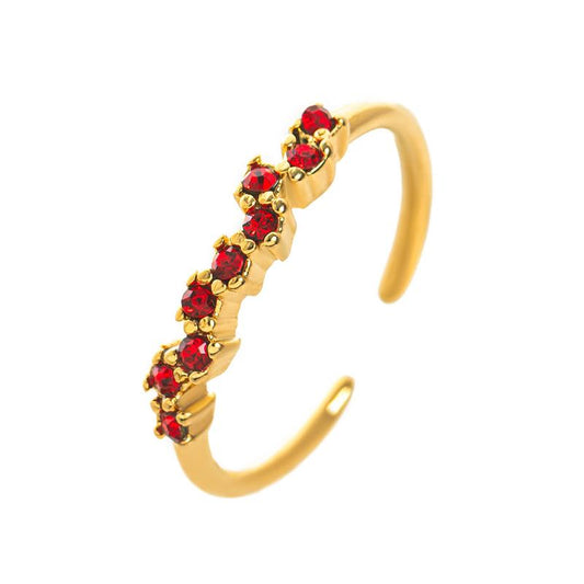 Adjustable Personalized Birthstone Ring